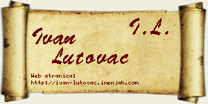 Ivan Lutovac vizit kartica